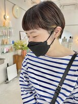 ヘアー アイス カンナ(HAIR ICI Canna)&nbsp;イヤリングカラーがワンポイントのコンパクトショート