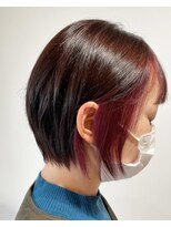 ビラデルソルルート(√r-t)&nbsp;イヤリングカラー×ワインレッド