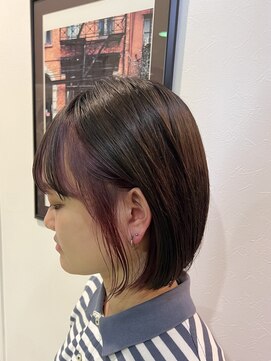 マイ ヘア デザイン 岡崎(MY hair design) 前髪/マチルダボブ/ピンクベージュ/インナーグレージュ/岡崎