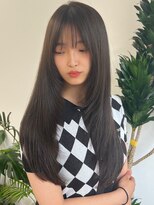 ピープスアンドスー 表参道 渋谷(Peeps&Suu.) フェイスレイヤー/くびれヘア/前髪あり/グレージュ