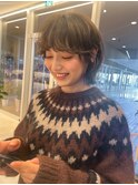 【自由が丘】ショートウルフ×パーマ/30代40代50代/前髪パーマ