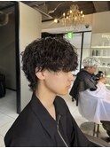 波巻きスパイラルパーマ　波巻きパーマ　メンズパーマ