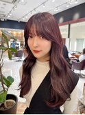 ヨシンモリy2kダブルバングおくれ毛ワンホンヘアー