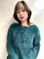 オーロ(ORO)&nbsp;菱形シルエットレイヤーボブ　ネビージュデザインカラー