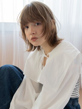 トレヘアー 京都 烏丸(tRe hair) アッシュベージュ くびれヘア　ホワイトベージュ