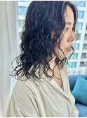 miho style NO.46 カール　セミロング　ウェットヘア　レイヤー