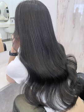 ラビス(Lovis) くびれヘア/アプリコットオレンジ/ハイライトカラー/夏/縮毛矯正