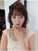 シースルーバング レイヤーボブ 顔周りカット