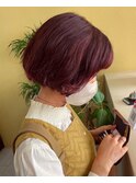 癖毛ボブ