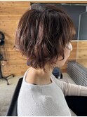 ショートボブ×ニュアンスパーマ
