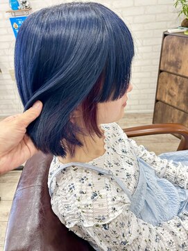 ニコヘアー(niko hair) ネイビー×ピンク