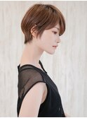 大人かわいいショートくびれヘアショコラベージュココアベージュ