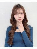 小顔流し前髪/似合わせ顔周り/韓国風レイヤー巻き髪