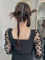 ロイオブジゼル(roi of GiseL)&nbsp;三つ編み　お団子　カチモリ　結婚式　同窓会　20代30代