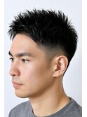 黒髪スパイキーショートアップバンクスーツ社会人20代30代