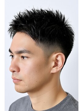 ラヴィ ニュー 両国店(LAVIE NEW) 黒髪スパイキーショートアップバンクスーツ社会人20代30代