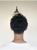 ツーブロック×波巻きパーマ