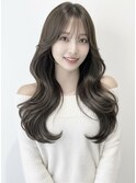 韓国ヘア☆レイヤーカットグレージュくびれヘア