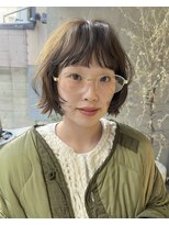 フィルムス 大阪本町(FILMS)&nbsp;くすみベージュ/ボブ/前髪/レイヤー/髪質改善/縮毛矯正/本町