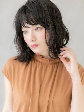 カバーヘア ブリス 志木南口駅前店(COVER HAIR bliss) 黒髪アッシュウェットヘア小顔くびれボブパーマX志木30代40代