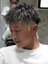 メッツ 原宿(METS)&nbsp;MEN'S/ツイスパダウンバング×スキンフェード/短髪/ハイライト