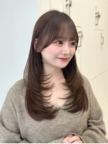 アイドットプラス 新宿(i.+SHINJUKU)&nbsp;【白神】セミロングレイヤー/顔周りカット/ココアブラウン