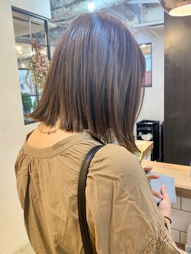 シエルバイアフロート(ciel by afloat) 〇ぷつっとボブ ブリーチなし グレージュ くすみカラー