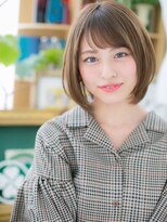 カバーヘア ブリス 大宮西口(COVER HAIR bliss)&nbsp;斜めバングカーキアッシュミディアムボブc4大宮20代30代40代!