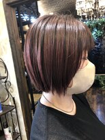 ヘアー クリエイト カルバリ(HAIR CREATE Calbari)&nbsp;ミニボブ×PINKグラデーション