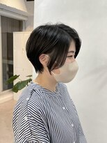 エイト プラット 渋谷2号店(EIGHT plat)&nbsp;黒髪前下がりショートボブ　似合わせカット　3/24