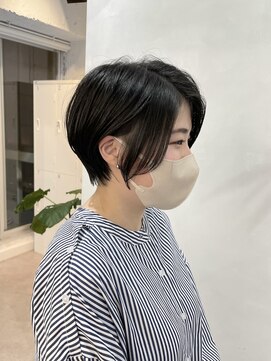 エイト プラット 渋谷2号店(EIGHT plat) 黒髪前下がりショートボブ　似合わせカット　3/24
