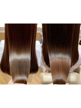 [カット+縮毛矯正+1Stepスチ-ムTr\15800]手ごわいクセ毛,広がる髪を自然にボリュ-ムダウン。さらツヤに[柏]