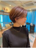 lond惇平前髪パーマアッシュカラーレイヤーロンググレーベージュ