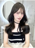 小顔顔まわりカット◎韓国レイヤーカット/くびれヘア/グレージュ