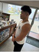 ワックスなし爽やかアップバングショートメンズカット