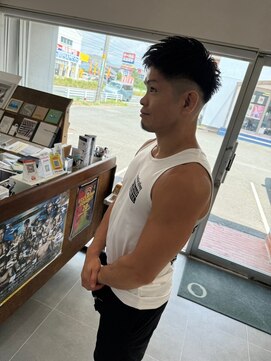 O ワックスなし爽やかアップバングショートメンズカット