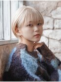 大人ショートボブ丸みショートカットマッシュショート前髪あり