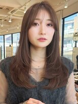 グランド(GRAND)&nbsp;ロングヘア30代40代ストレートレイヤー前髪あり表参道【古岡】