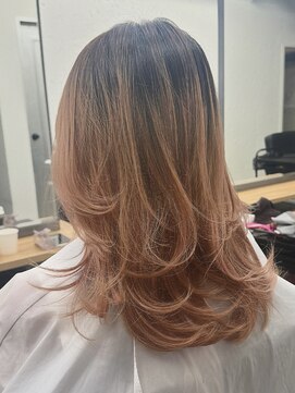 ヘアサロン エフ 渋谷(F) #レイヤーカット　#ピンクベージュ　#海外風レイヤー