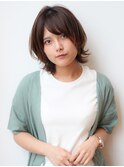 203040代小顔大人可愛いミニボブルフ美髪外ハネショートウルフ