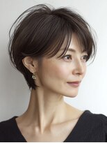 ハーツ(Heart's)&nbsp;白髪ぼかし脱白髪染め似合わせショートボブ40代50代60代