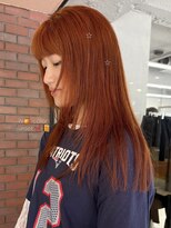 ノラ ヘアーサロン(NORA HAIR SALON) ブリーチなしダブルカラーカシスオレンジブラウン暖色カラー