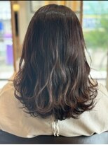 チュール バイ ラランジェ 横川店(ture by LARANJE)&nbsp;艶ブラウン×韓国風くびれミディアム