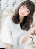 *mod's上尾*くせ毛風カールｘ黒髪の好感度セミディa