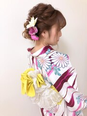 浴衣　成人式　卒業式　振袖　袴　ヘアアレンジ