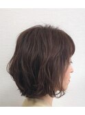 暗めカラーグランマッシュデザインカラーフェイスフレーミング46