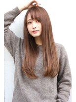 ヘアーズ ギュゼルバヤン(hair’s Guzel Bayan)&nbsp;ロングシースルーバングスタイル