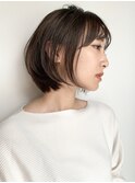 前髪あり ボブ フォギーベージュ