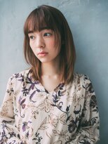 ヘアー アークス 上大岡店(hair ARKS)&nbsp;ぱつっとギリ眉セミロングウルフARKS上大岡