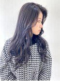 【FOLK】透明感ブルーグレージュ☆似合わせゆる巻きロング♪